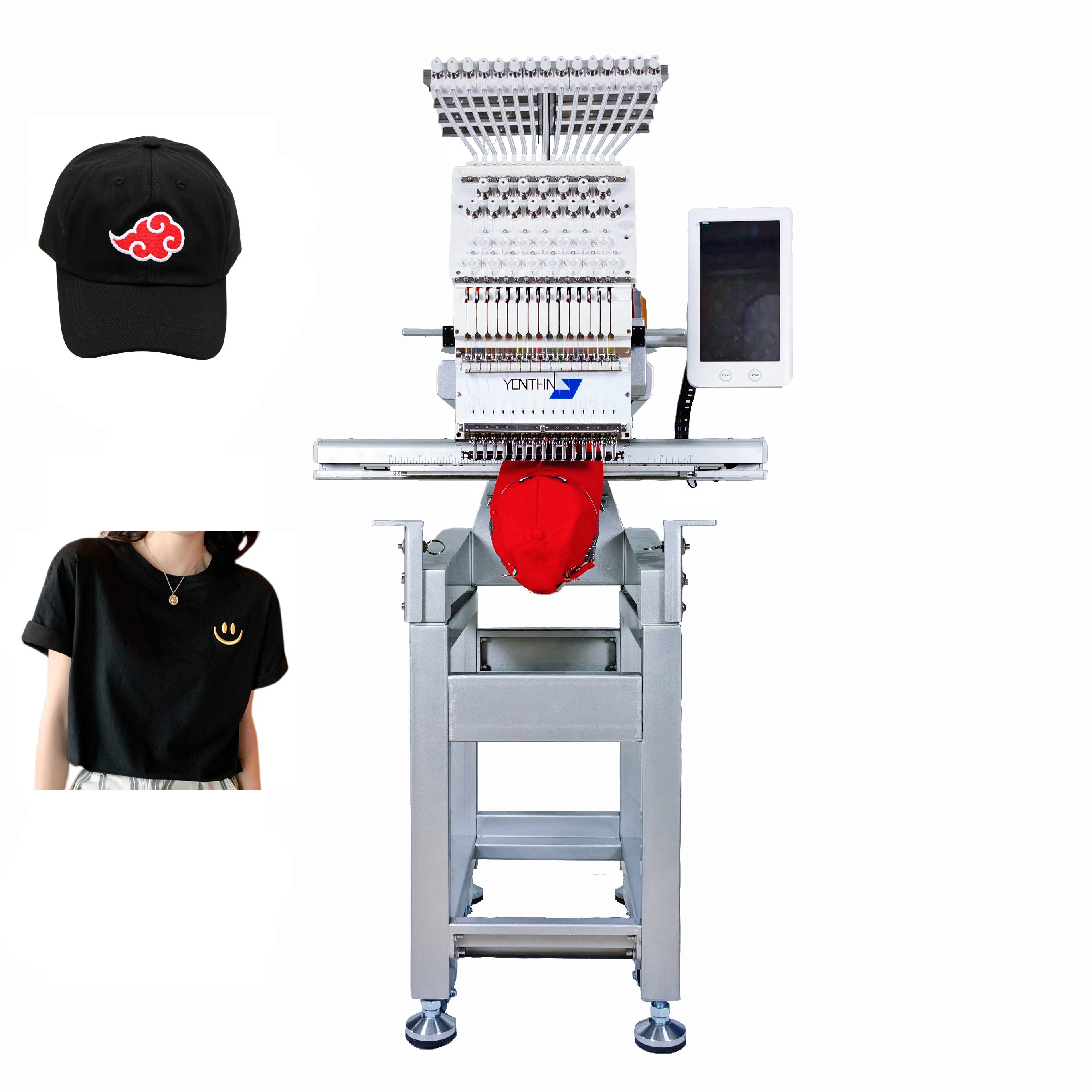 Yonthin Mini Multi 9/12/15 Needle Computerized Single Head Garment Embroidery Machine Price