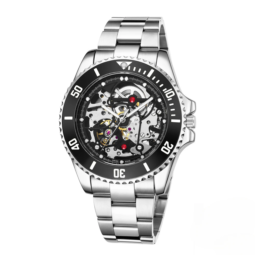 

Missfox Skeleton Tourbillon Mechanical Watch for Men Luxury Automatic Mens Watches Business Male Clock Waterproof Reloj Hombre