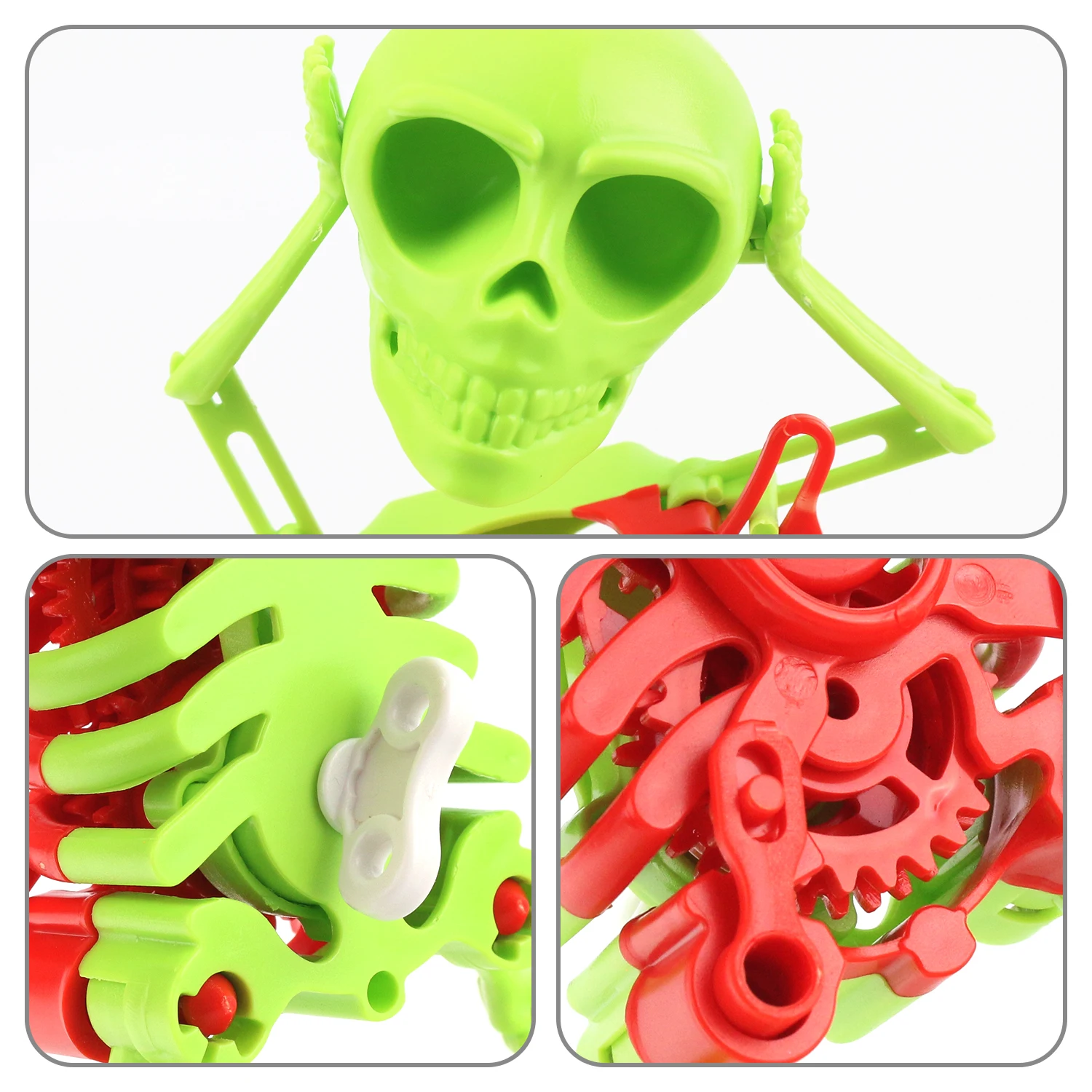 Patung kerangka menari 3D bergoyang kiri dan kanan, bermain lelucon dan bermain dengan mainan peras utama yang unik