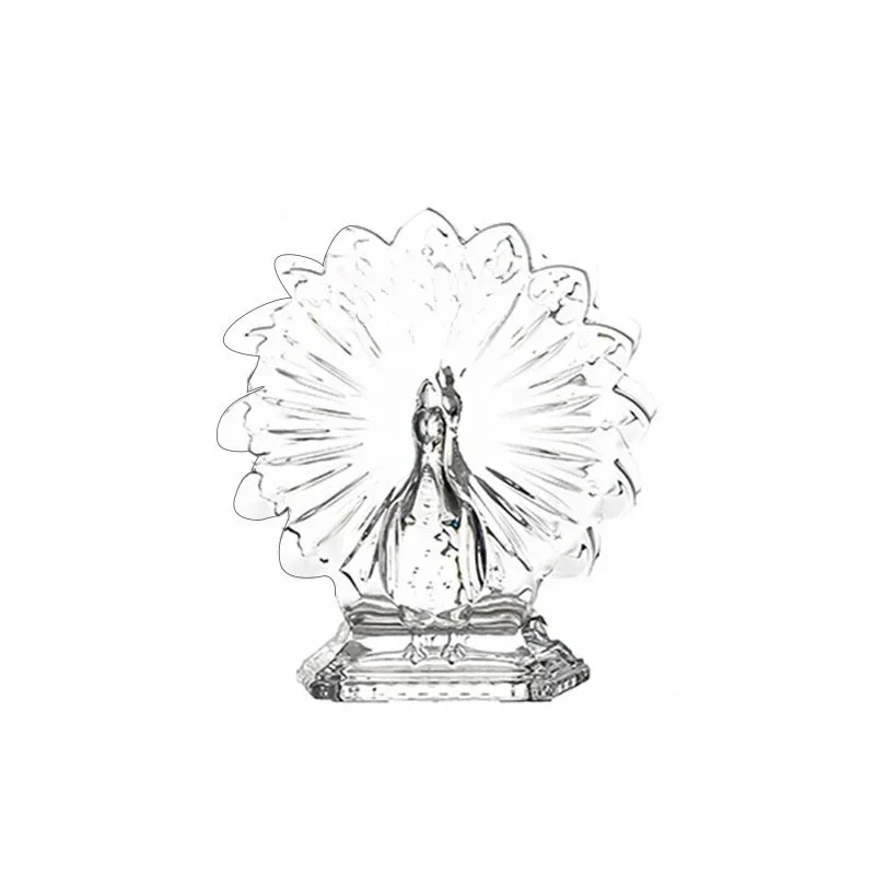 

Imported crystal glass creative peacock ornament, decorative napkin box, home gift ornament