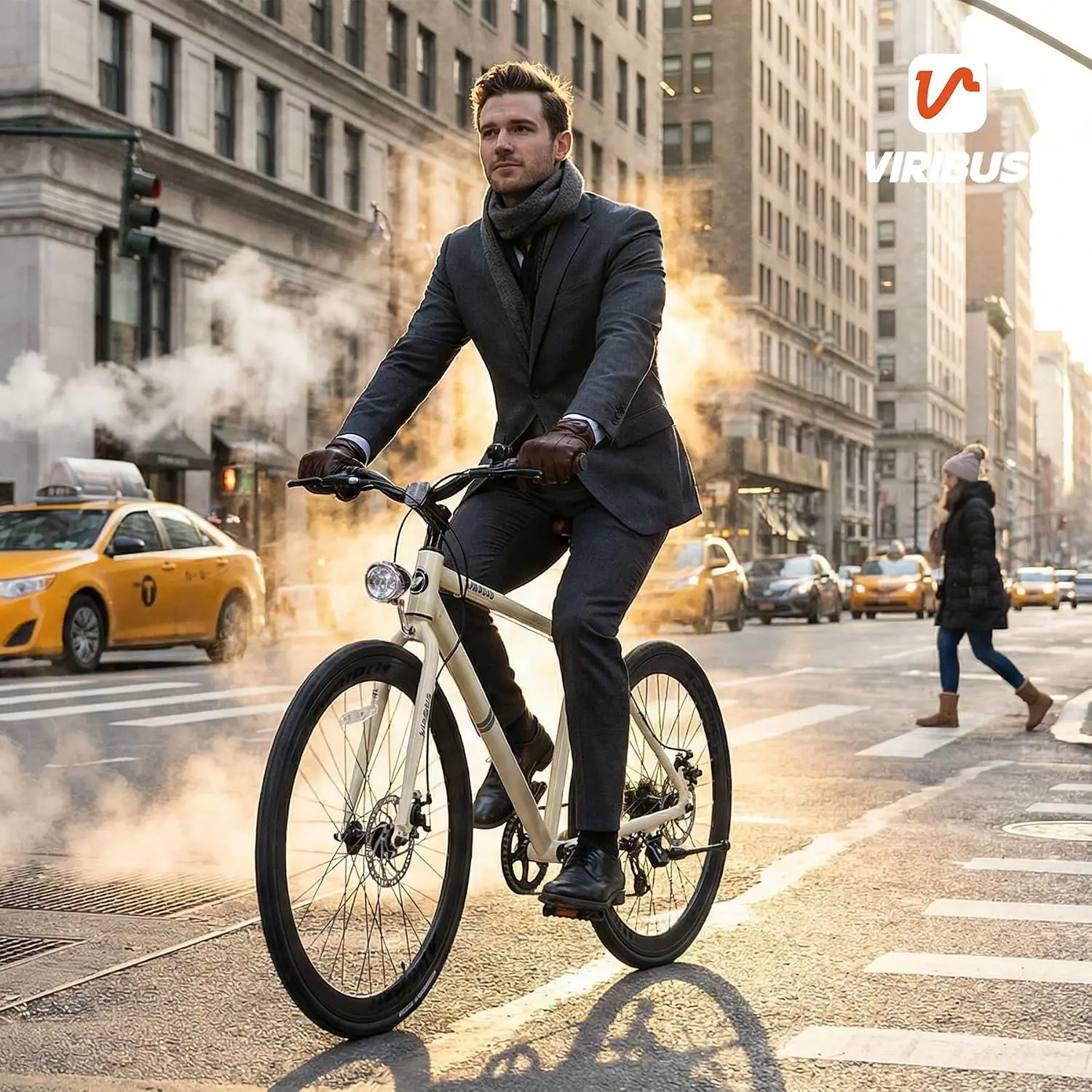 Hybrid Bikes, 28 inch Road Bike 7 Speed with Lightweight Aluminum Frame, 700C Wheels, Hybrid Bicycle for Men Adult, City Commute