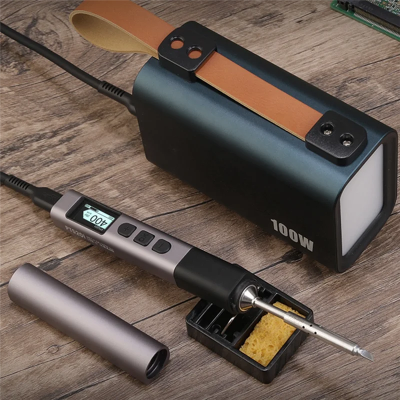 

AFOURT-PTS201 PD 100 Вт умный паяльник портативная паяльная станция PID контроль температуры для электронного ремонта DIY KU