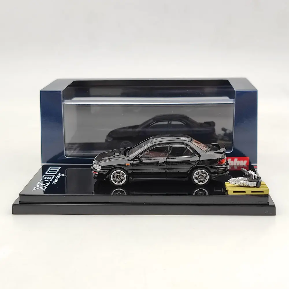 Hobby Japan 1:64 for Impreza WRX GC8 1992 w/Engine Display Model HJ642013ABK Diecast Toys Car Limited Collection