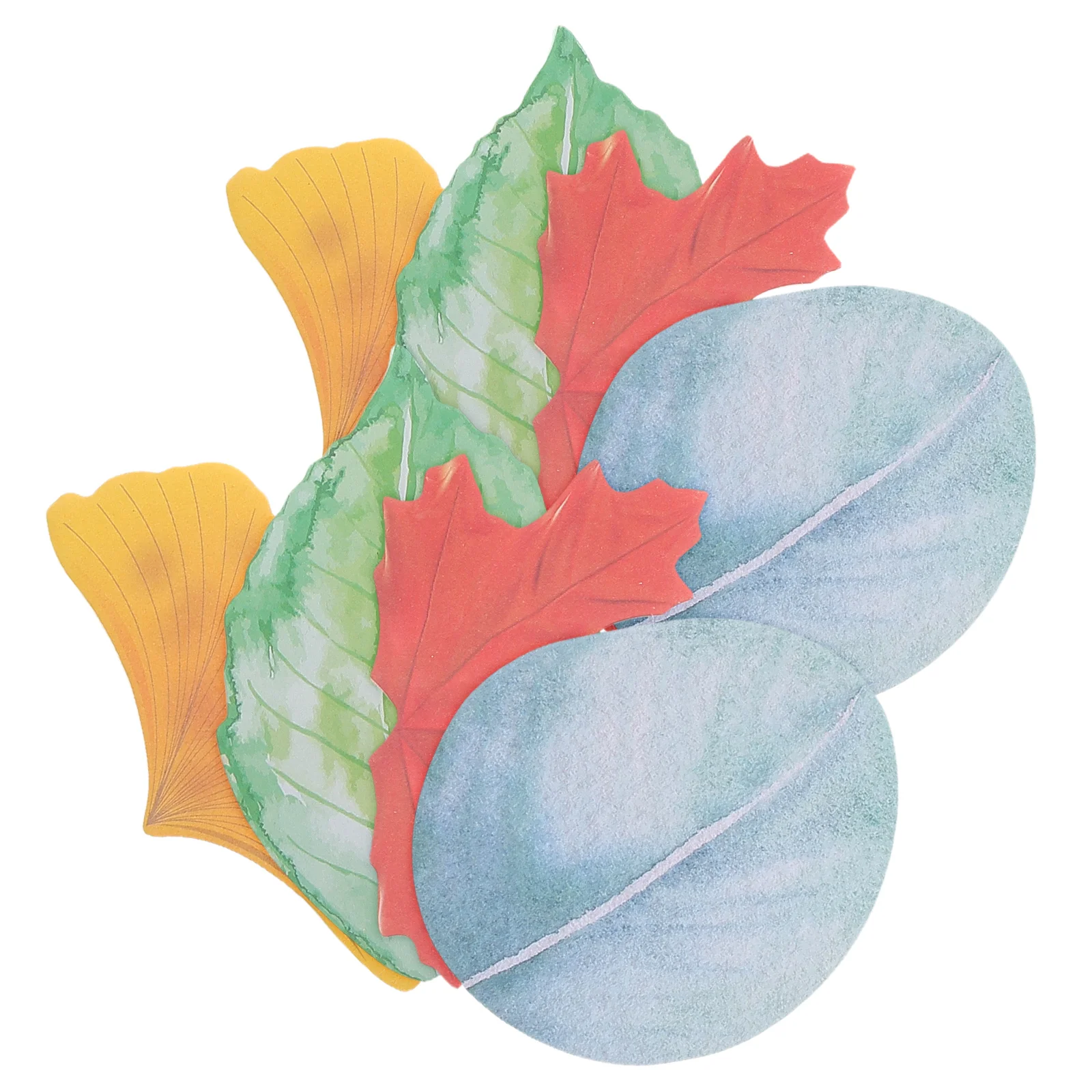 

8pcs Leaf Shape Tearable Memo Pads Self Adhesive Multi Function Notepads Office Home Supplies Portable Note