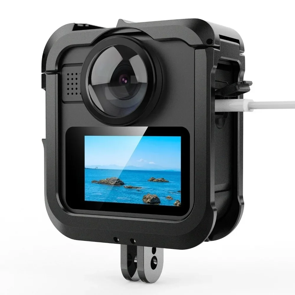 Replaceable Recharge Port Side Lid Battery Compartment Door Plastic Shell for GoPro Max2