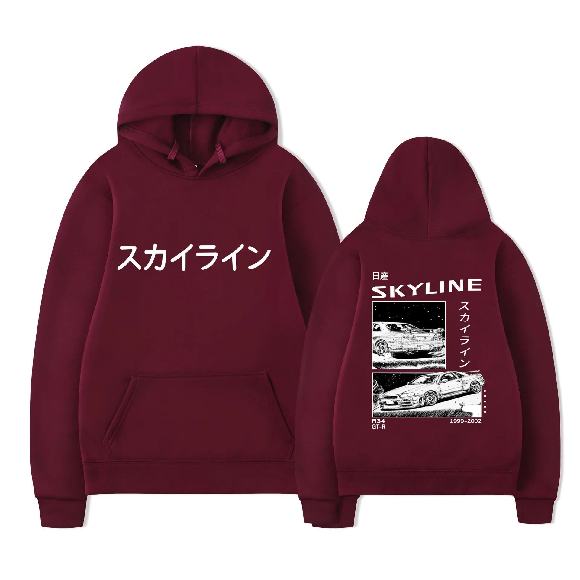 Anime Drift AE86 Initial D Double sided Street Fashion Casual Hoodies for Men and Women