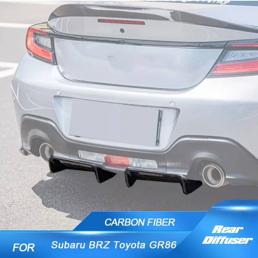 Rear Diffuser Lip Spoiler For Subaru BRZ For Toyota GR86 Coupe 2-Door 2022UP Carbon Fiber Rear Bumper Panel Lip