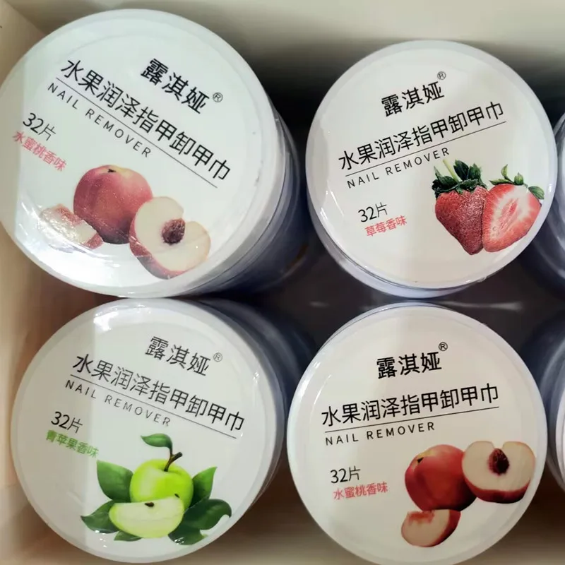 6 ألوان مناديل مزيل طلاء الأظافر BK Lucia للاستعمال مرة واحدة - وسادات تنظيف الأظافر المرطبة المعطرة بالفواكه