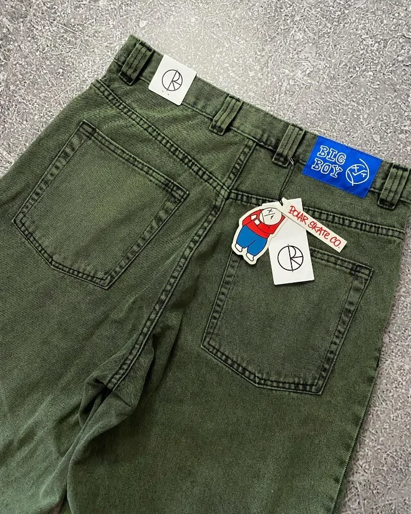 Big Boy Baggy Shorts New Harajuku Hip Hop Cartoon Graphic Retro Denim Shorts 4
