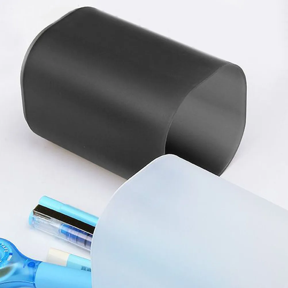 2Pcs Pen Holder for Desk Plastic Pencil Organizer Compact Lightweight Smooth Surface Stationery Container Desktop Bucket Office