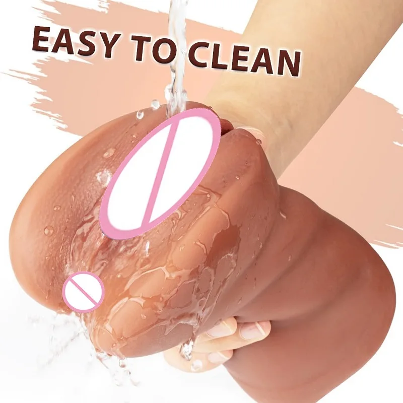 3D Flesh The Light Male Masturbation Artificial Vagina Ass mxxxx Silicone 3 In 1 Adult Sex Toy Doll For Man Pocket Pussy Ass view 4