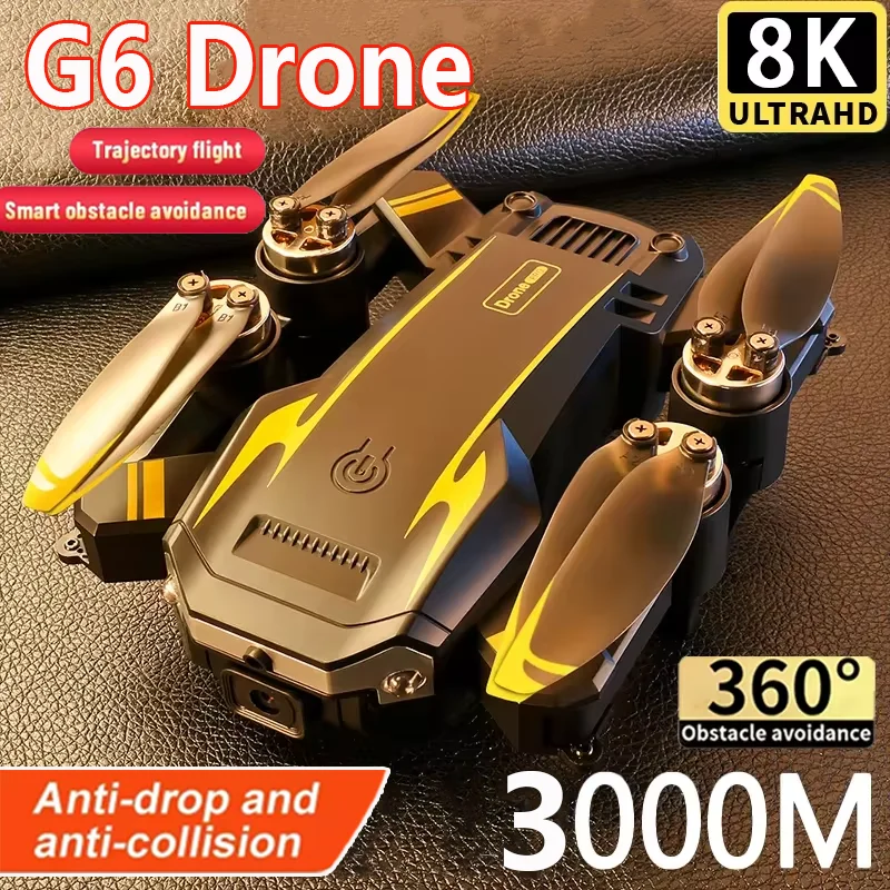 G6 Pro Drone GPS 8K احترافي عالي الدقة كاميرات مزدوجة تصوير جوي متعدد الاتجاهات لتجنب العوائق رباعي الدوار مسافة RC 3 كجم