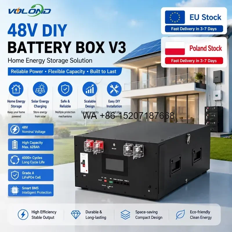 Wmwmnu for Poland Self Pickup 48V 16kWh A Grade Lithium Battery with JK V19 BMS Heating Function Optional Wheels and Stacking