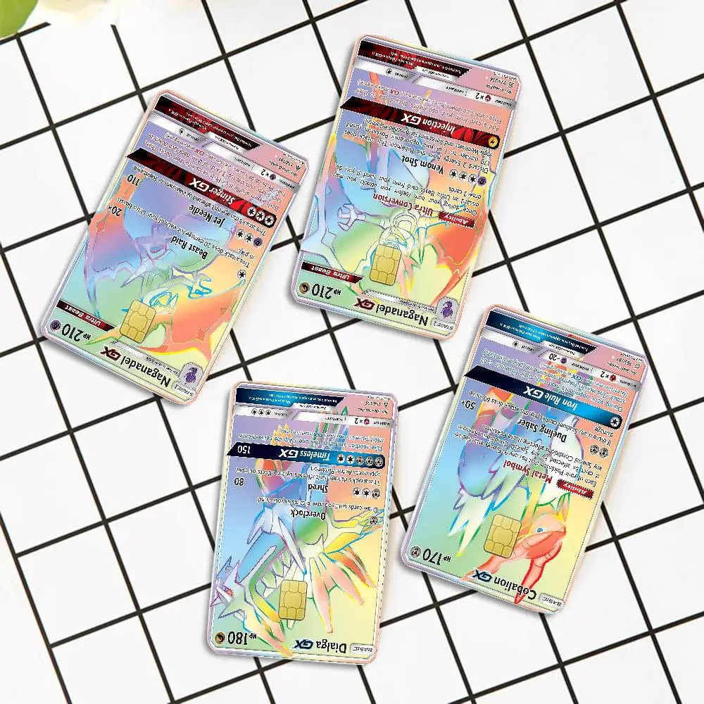 Japanese Anime P-Pokemon GX Card 100% Hot Sale Amine Credit Debit Bank Card Bus Card Film Skin Sticker