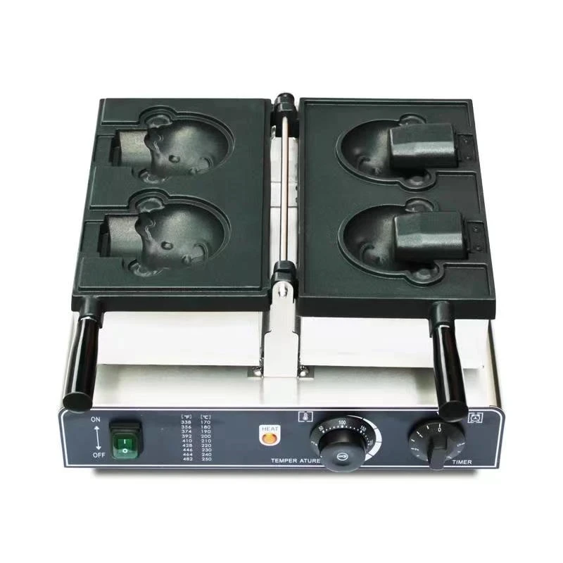 قطعتان من صانعة الوافل على شكل دب، خباز مخروطي آيس كريم تاياكي برأس واحد للكعك والوجبات الخفيفة، أداة حلوى غير لاصقة يمكنك صنعها بنفسك #3