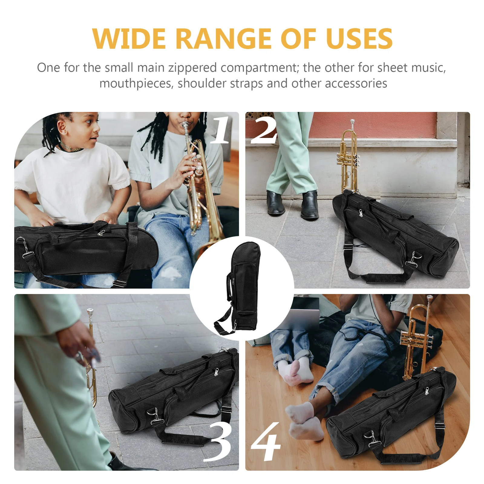 

Shockproof Thickened Trumpet Bag Portable Durable Storage Pouch Wear Resistant Anti Scratch High End Material Long Lasting Usage