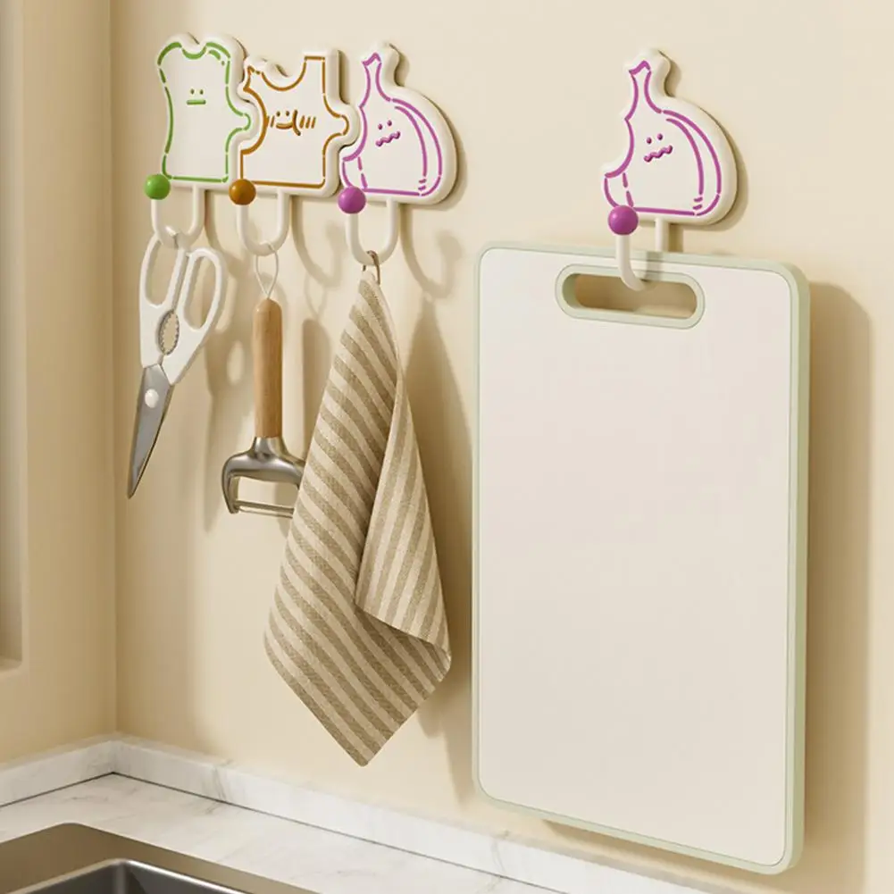 Modular Splicing Hooks for Entryway Cartoon Puzzle Key Hook Organizer Heavy Duty Traceless Wall Hanger for Kitchen for Hanging