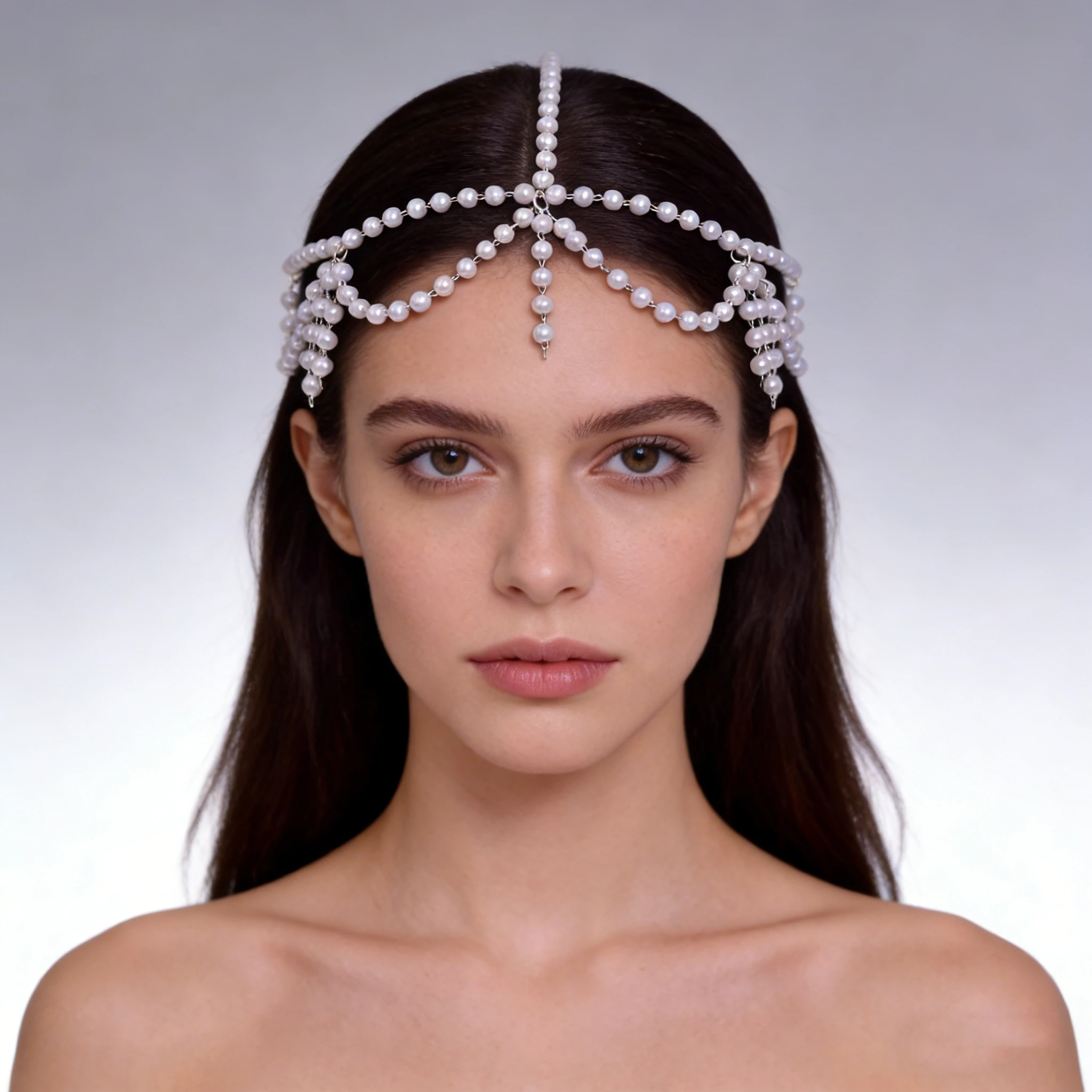 ファッションボヘミアンクリスタルヘッドチェーンウェディングヘアアクセサリーエレガントなヘッドピースブリンブリンブライダル額チェーンインディアンジュエリーsa33