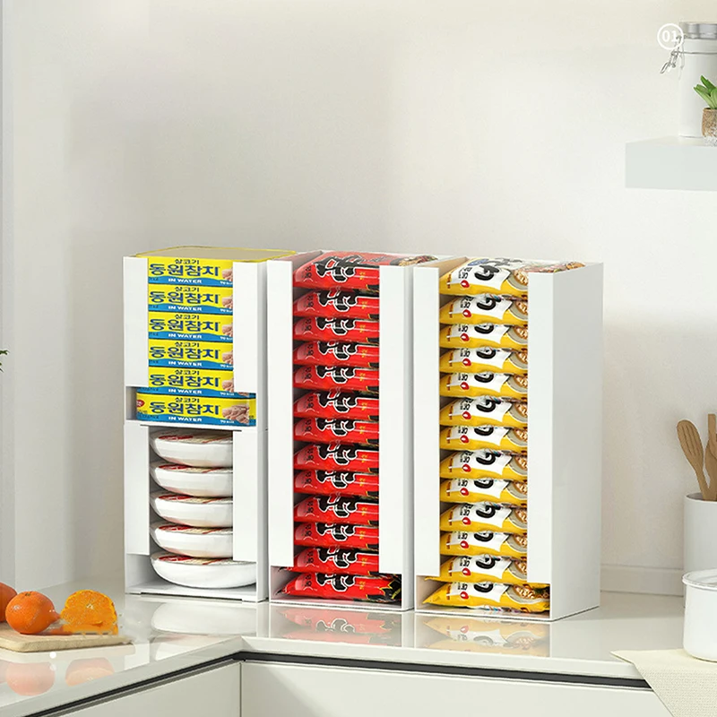 Korea Ramen schowek kuchenny Instant makaron Cup bibułka pojemniki do przechowywania maska na twarz pudełko wielofunkcyjny Organizer na blat — zdjęcie 5