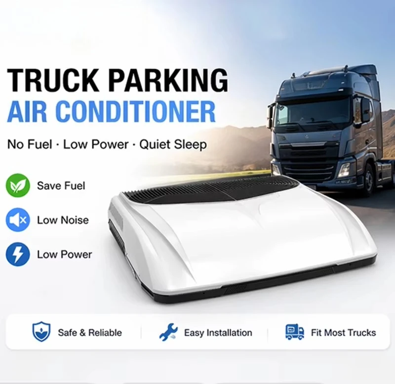 12V 24V Energy Saving Silent Low Noise Easy Install Parking Air Conditioner for Truck RV Camper Van Caravan DC 12V 24V