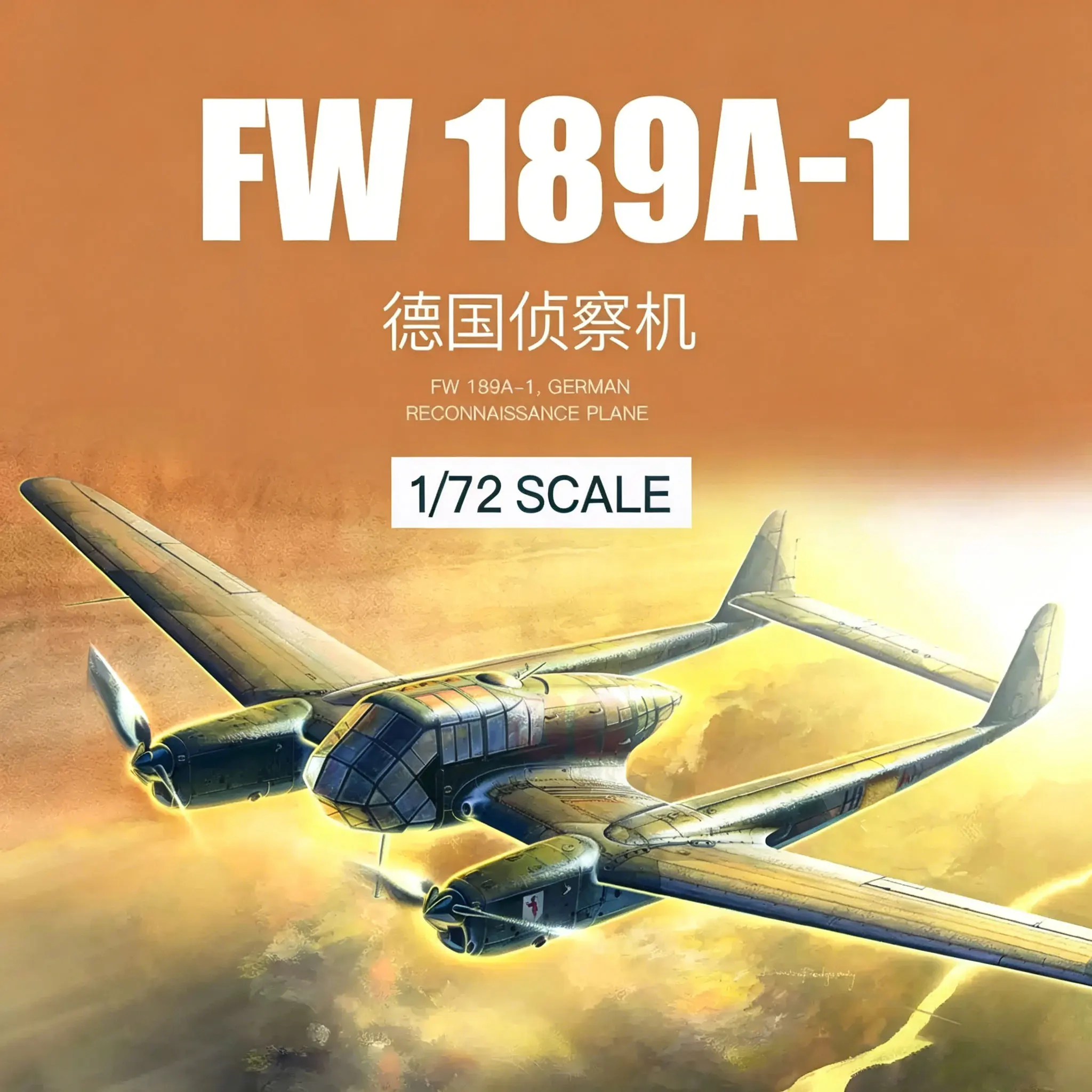 

ICM Plastic Assembled Aircraft Model Kit 72291 Fw 189A-1 German Reconnaisscance Plane 1/72