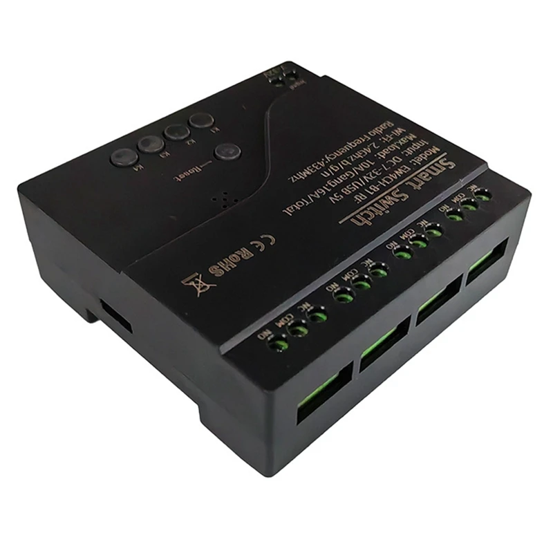 

Ewelink 4CH Wifi Smart Relay Switch Access Control Switch APP RF Remote Control 433M Works With Alexa Google Home