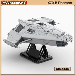 Star Movie Creation Cool Spaceship UCS X70-B Phantom-class Starcraft MOC Building Blocks Assembly Model Technology Bricks Toys