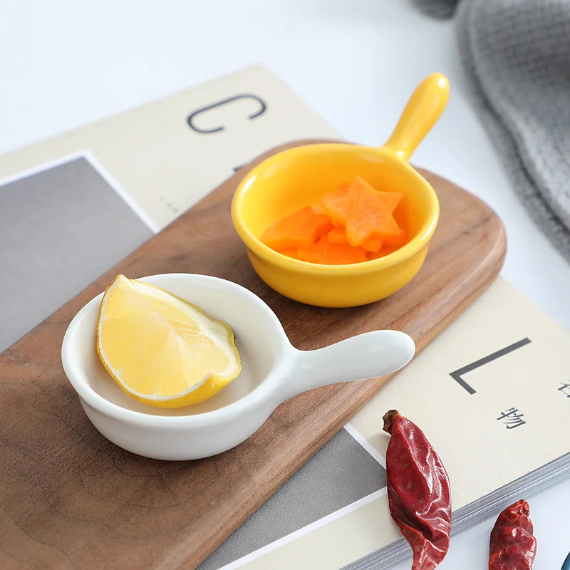 Ceramic Sauce Dish Mini Tray Small Plate Side Seasoning Dish Condiment Dishes Sushi Soy Snack Dipping Home Bowl