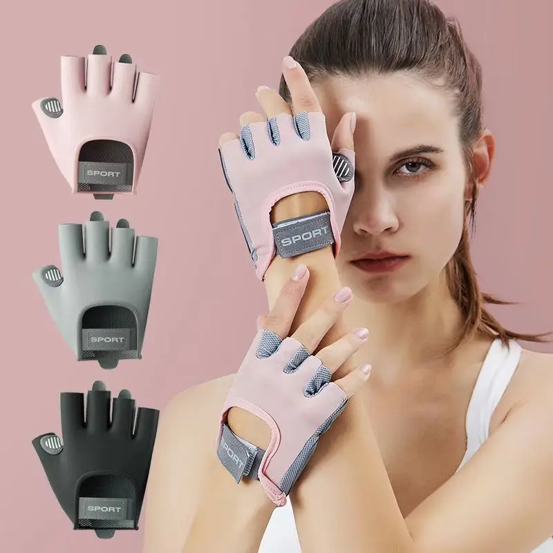 1 par de guantes de entrenamiento para culturismo y gimnasio, guantes deportivos para levantamiento de pesas, guantes antideslizantes para mujeres y