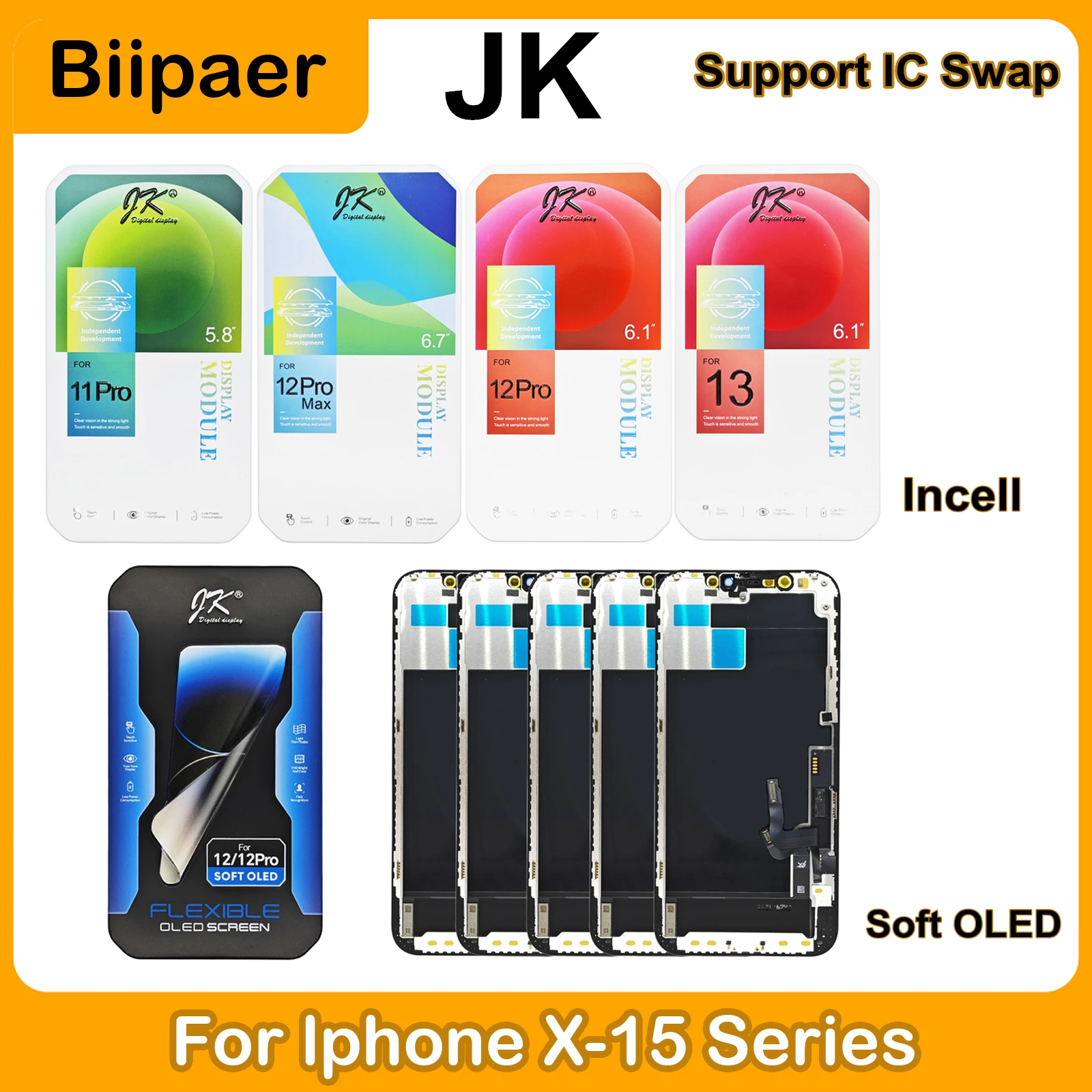 iPhoneX ディスプレイ Jkセル内lcdディスプレイタッチスクリーンデジタイザアセンブリのため
