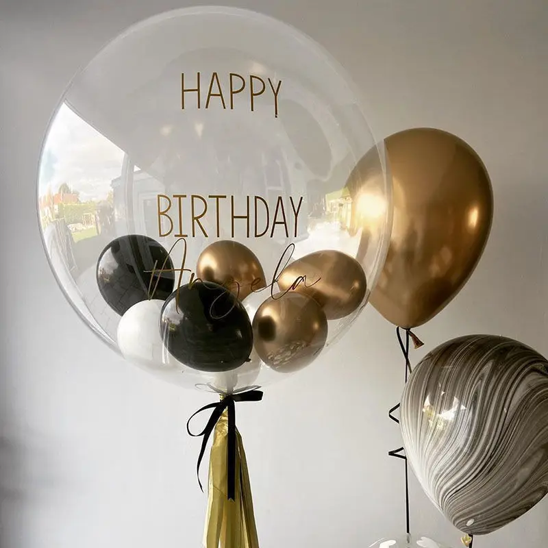 10 Stück 8/10/12/16/18/20/24 Zoll transparente Bobo-Ballons, klare Bubble-Ballons für Hochzeits- und Geburtstagsfeier-Dekoration, Heliumballons – Detail 7