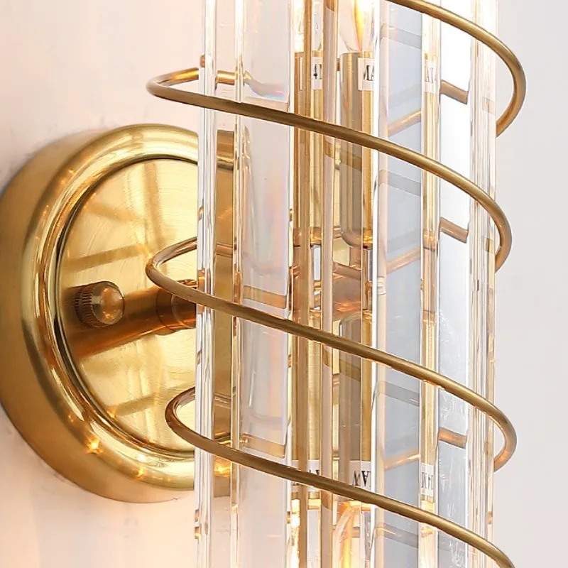 Luxurious Delicate Crystal Wall Lamps Corridor Bedsides Entrance Hallway Hotel LED Wall Sconces Kitchen Illumination Decoration