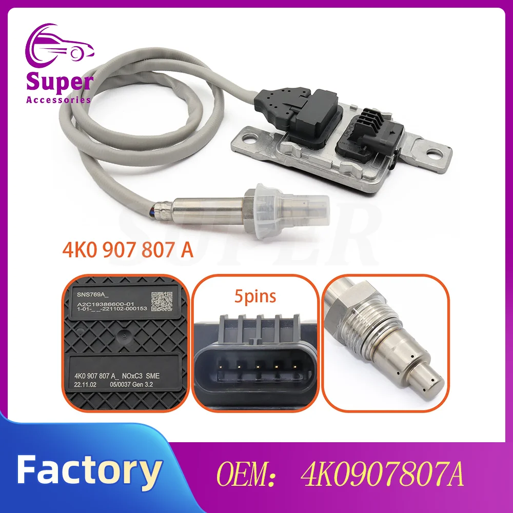 

OEM 4K0907807D 4K0907807F 4K0907807E 4K0907807A 4K0907807G Nitrogen Oxide Nox Sensor For AUDI A6 C8 NOx Sensor