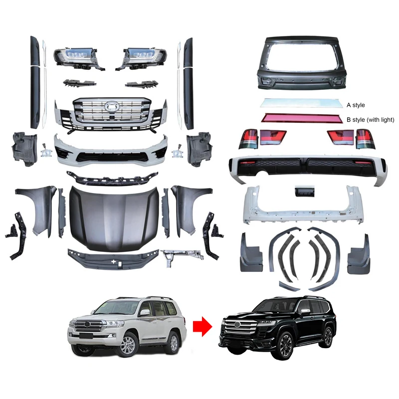 Direct Sales Car Bumper Facelift Conversion Body Kit For Land Cruiser LC 300 Low 2022 Upgrade To High Middle East