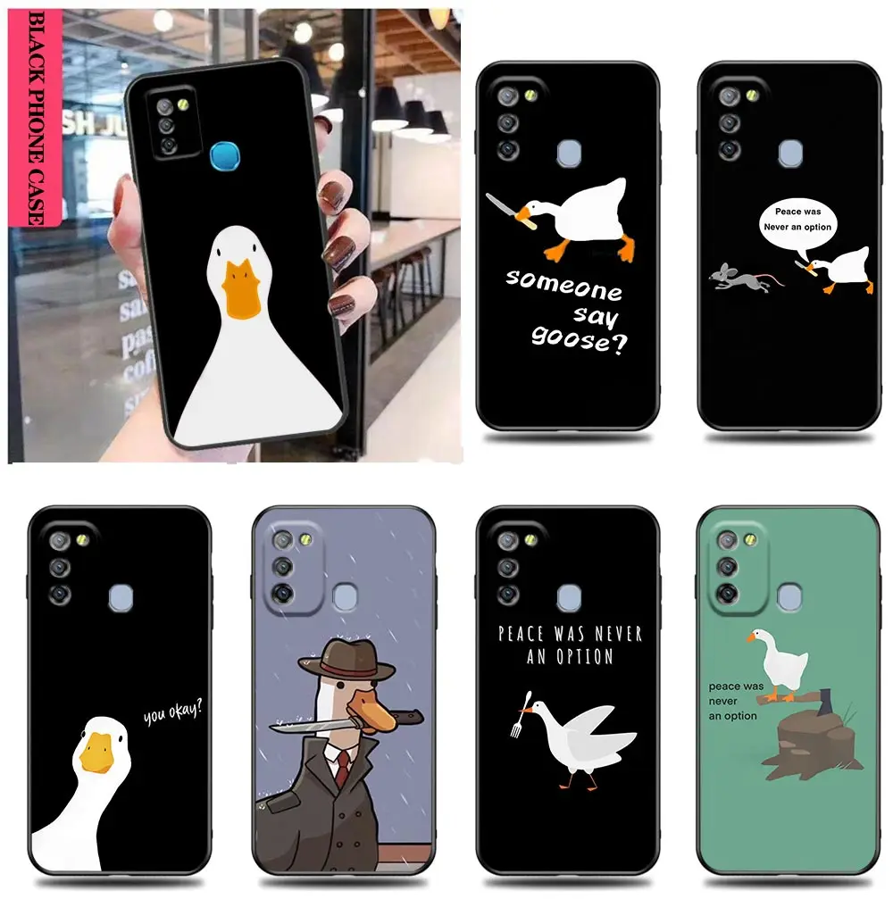 Cartoon Duck Goose Game Phone Case For Infinix CAMON 19 16 ZERO 30 X NEO 20 8 POVA 5 4 2 NOTE 30 12 G96 11 10 8 Case Funda Shell