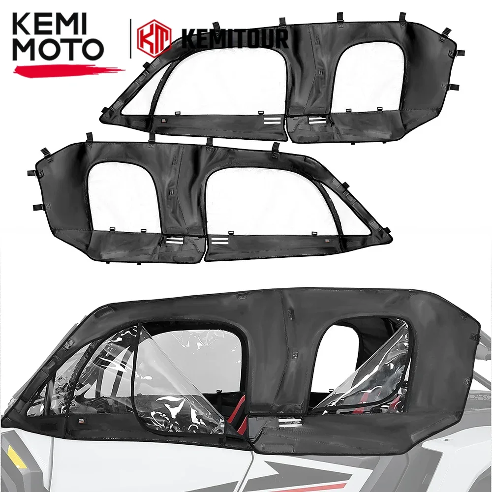 

KEMIMOTO RZR XP 4 1000 UTV Door Cab Enclosure Kit Soft Upper Door Compatible with Polaris RZR XP 4 1000 2024+ 4 Side Windows