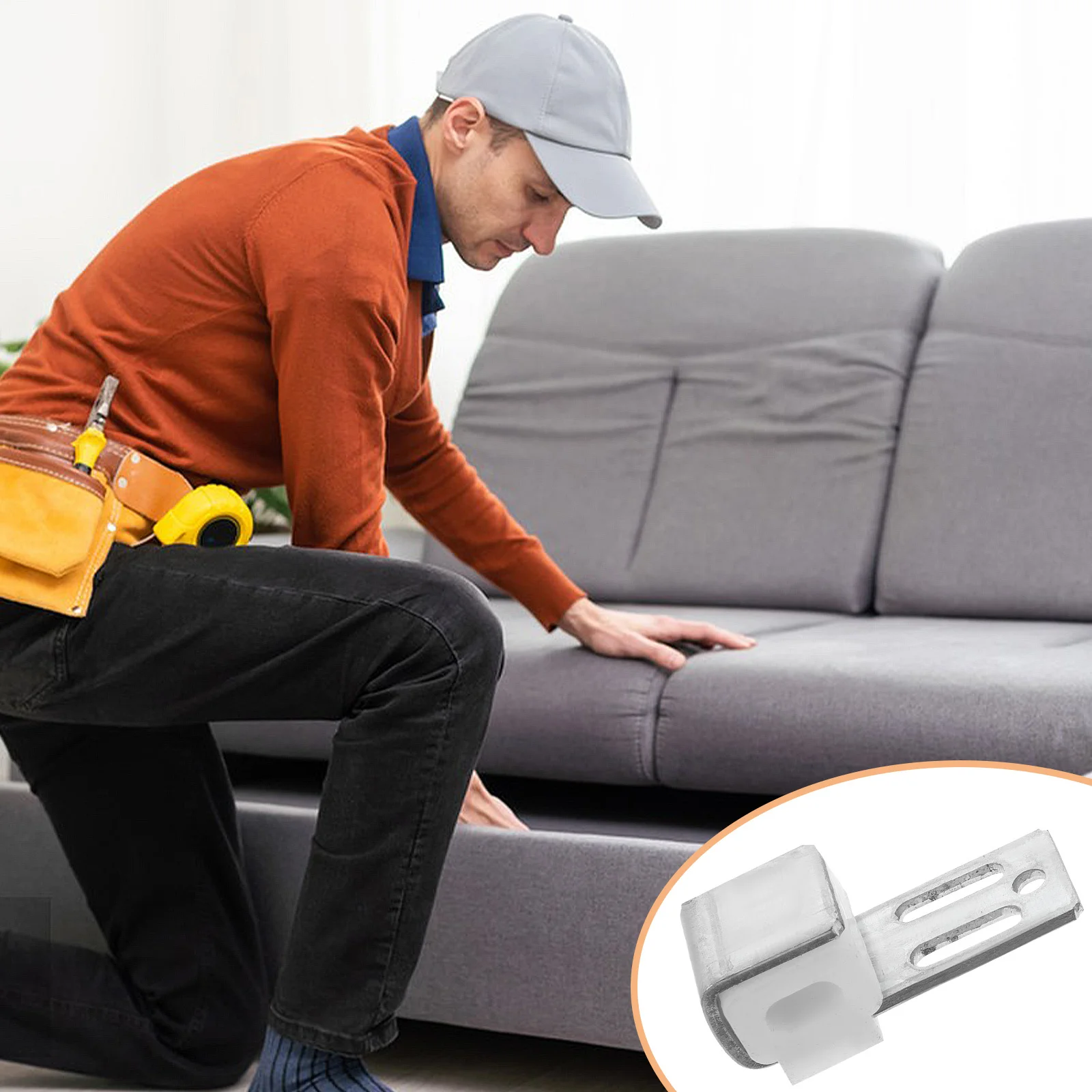 

10Pcs Sectional Furniture Spring Clips Metal Buckles for Couch Repair Cushion Support Upholstery Spring Buckles