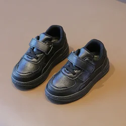Tenis Sneakers Kids Spring/Autumn New Boys Girls Sports Shoes Casual Board Shoes Leather Soft Soled Children Small White Shoes