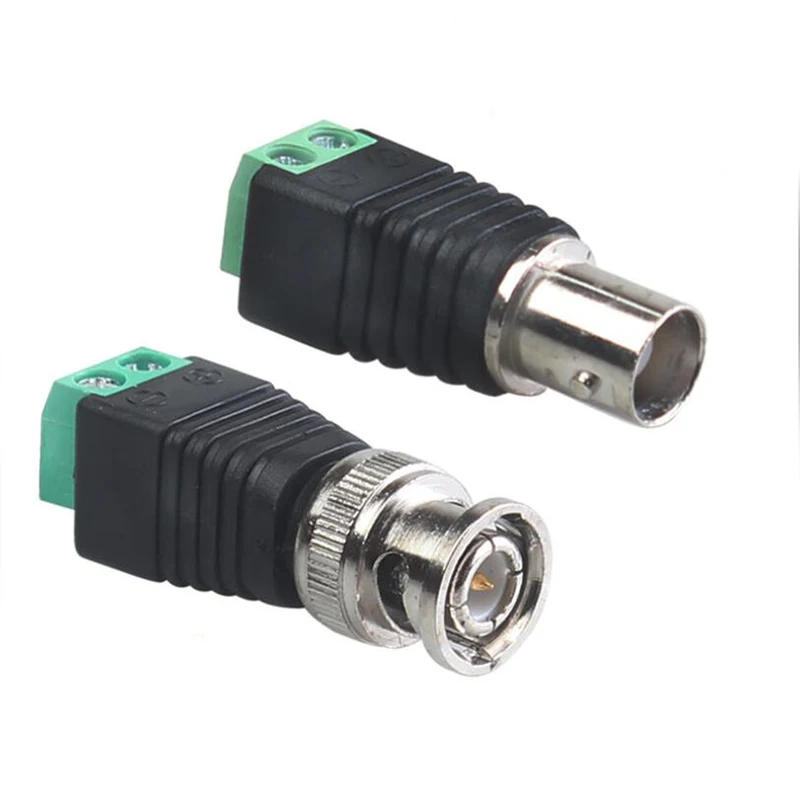 

10PCS BNC Male Female Connector Q9 Adapter Video Signal Terminal Green Free-Welding NEW