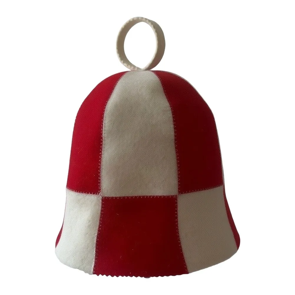 Stylish Unisex Felt Sauna Hat Heat Insulation Head for protection Cap Soft With Hanging Loop For Bath House Spa Steam Room