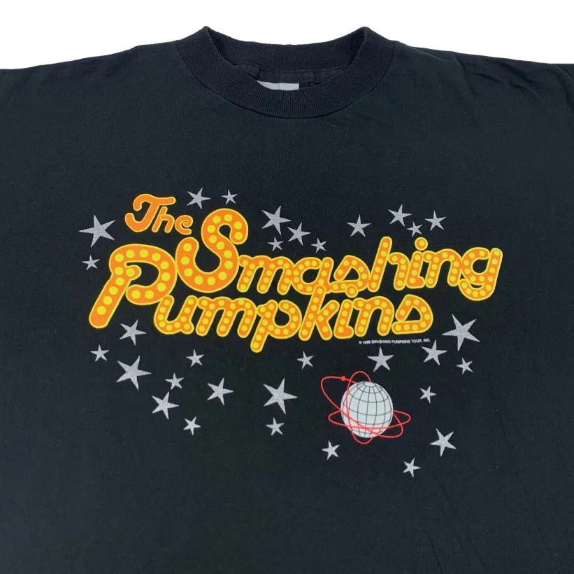 Vintage The Smashing Pumpkins Black T-Shirt Gift Fans Music