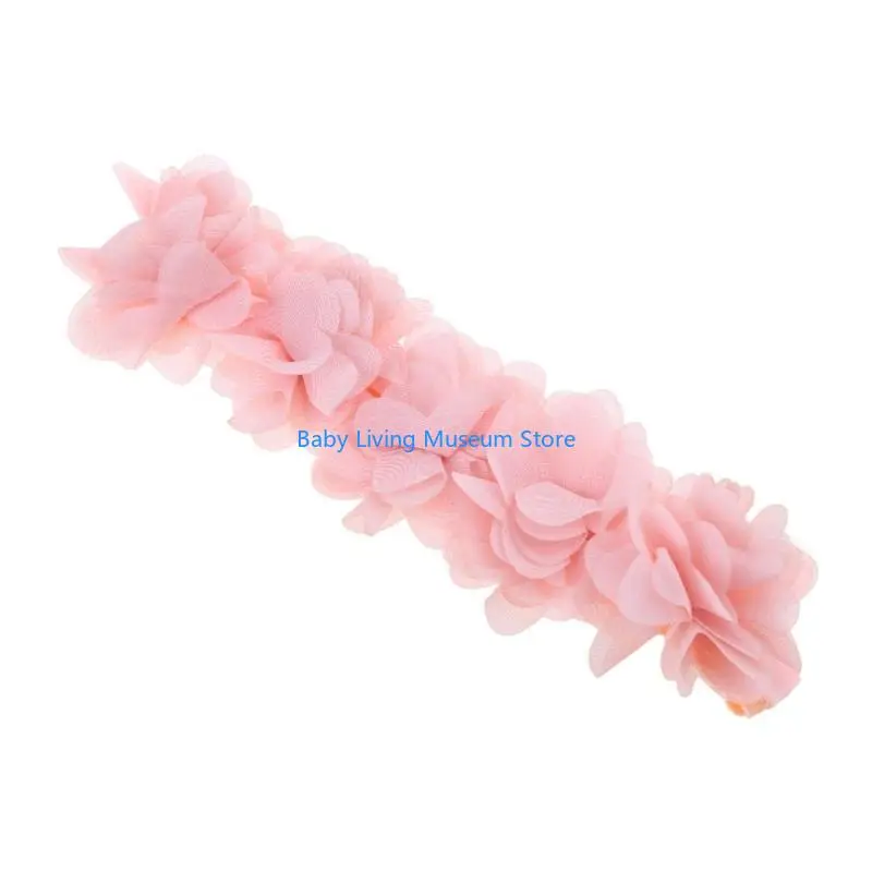 

P31C Baby Girls Headwear Newborn Elastic Flower Hairband Toddlers Headdress Sweet Headpiece Children Hair Accessory