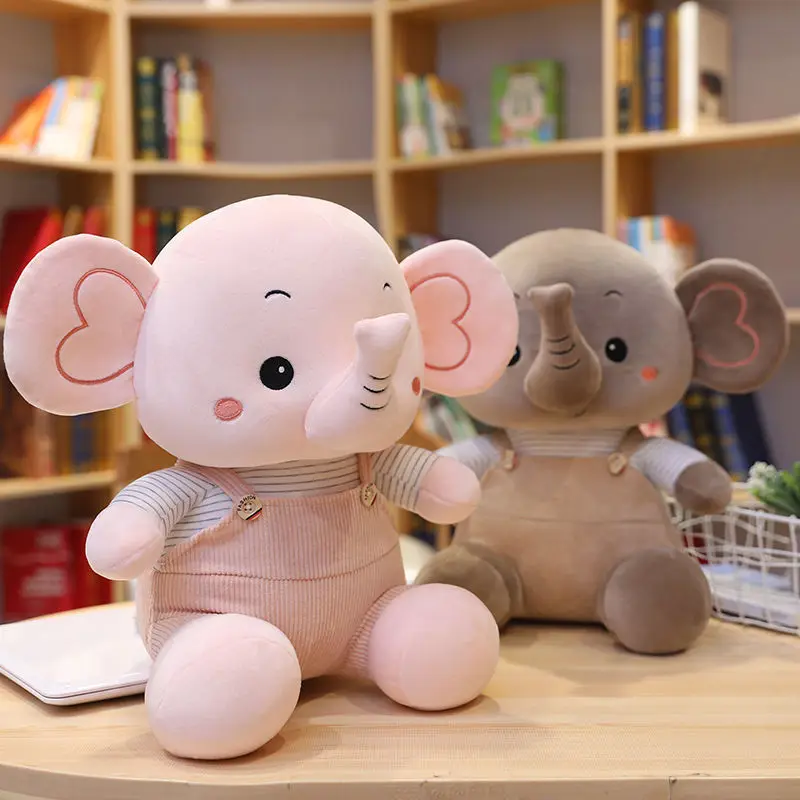 

42/55cm PP Cotton Cartoon Plush Elephant Soft Toys Stuffed Animal Dolls Valentine's Day Christmas Gifts Toys for Children Girl