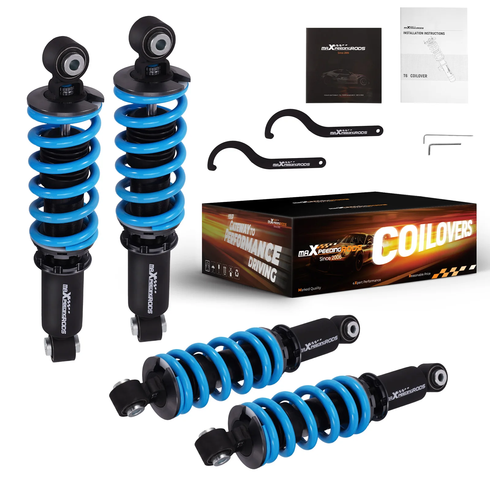 New for Front & Rear Coilover Suspension Parts with Adjustable Damping & Height for Audi R8 (Type 42) V10 2007-2015