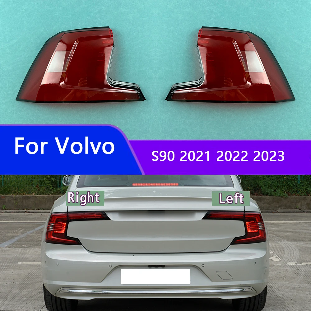 

For Volvo S90 2021 2022 2023 Taillight Shell Transparent Lampshdade Taillamp Cover Lamp Shade Plexiglass Replace Original Lens