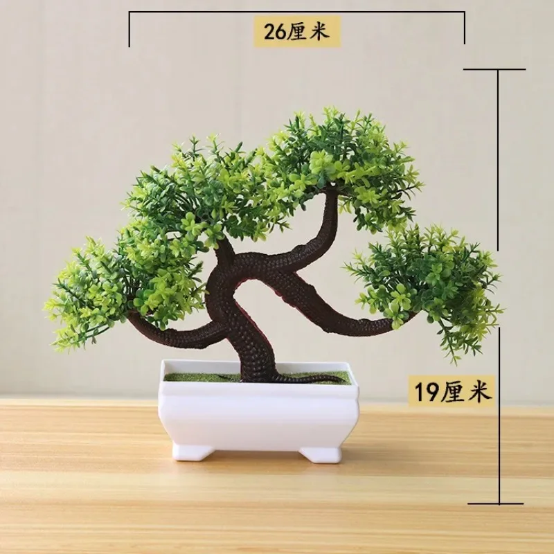Plantas artificiales de plástico, bonsái, árbol pequeño, maceta de simulación, adornos en maceta, arreglo de jardín de flores, decoración de mesa para el hogar, 1 ud.