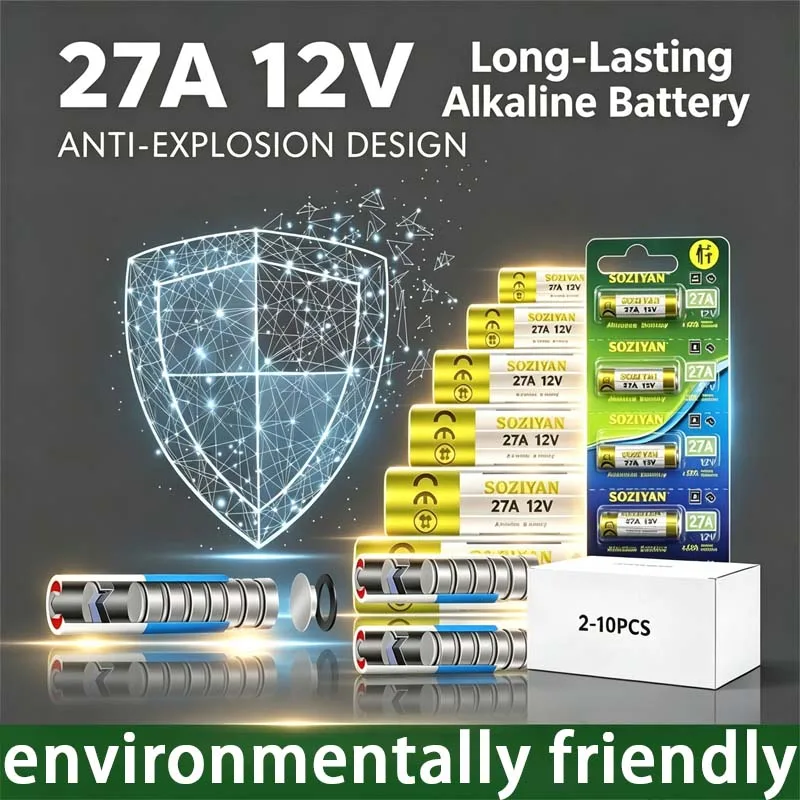 5-60PCS 12V 27A Alkaline Batteries LR27 G27A High Power Long-Lasting for Doorbell Remote Control Gamepad Toy Anti-Lost Devices
