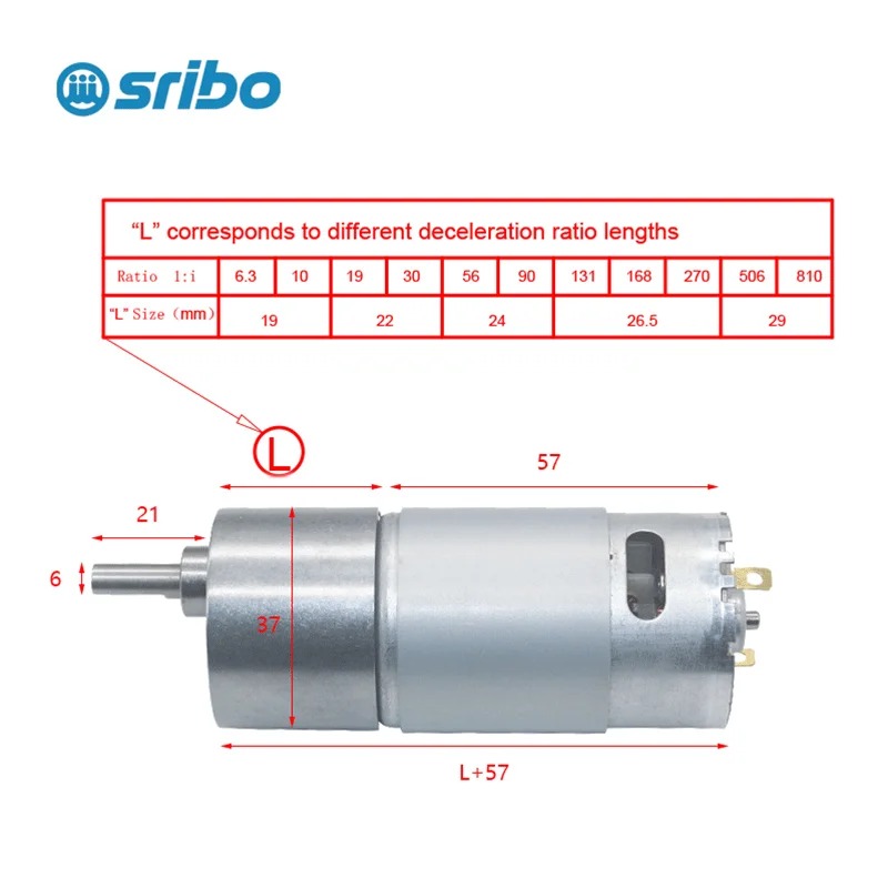 Miniature DC reduction motor 12V24V motor famous JGB37-555 low-speed small motor large torque