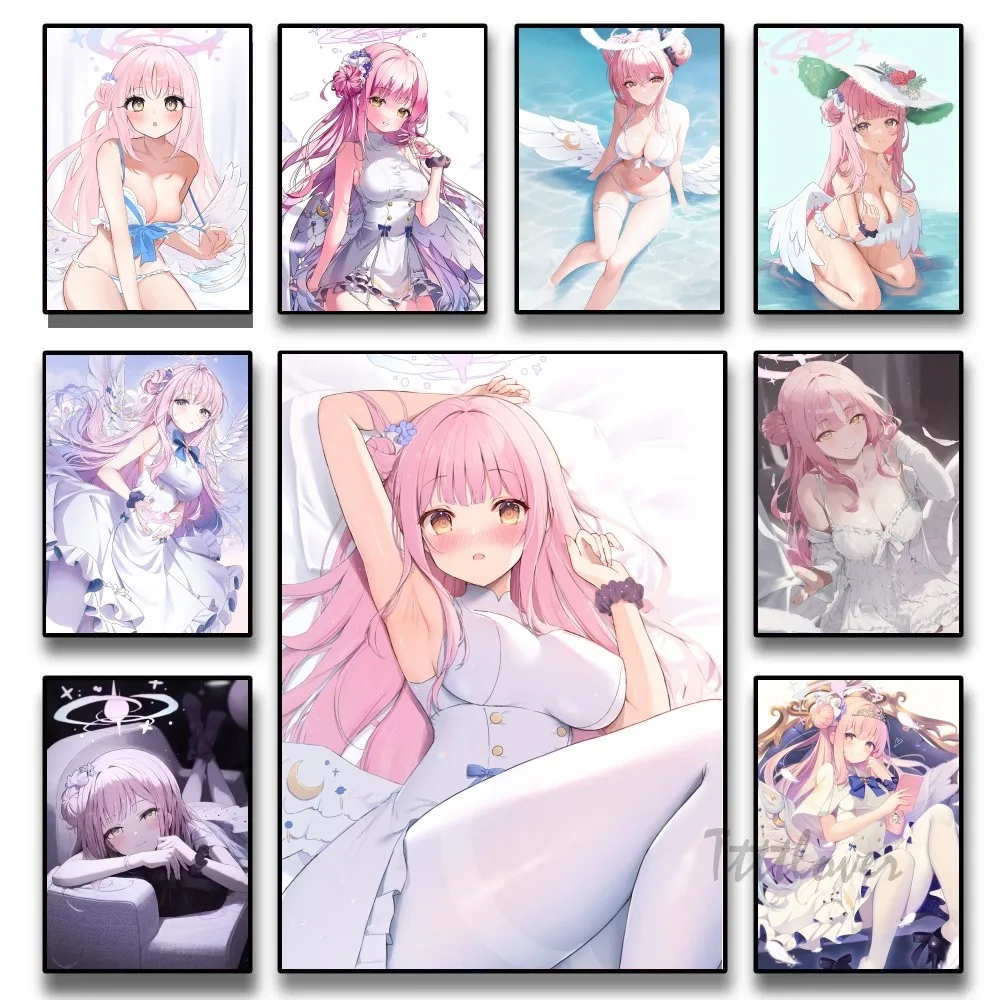 

Игра аниме синий архив Мисоно Мика плакат печать на бумаге дома гостиная спальня бар ресторан кафе художественная живопись украшение