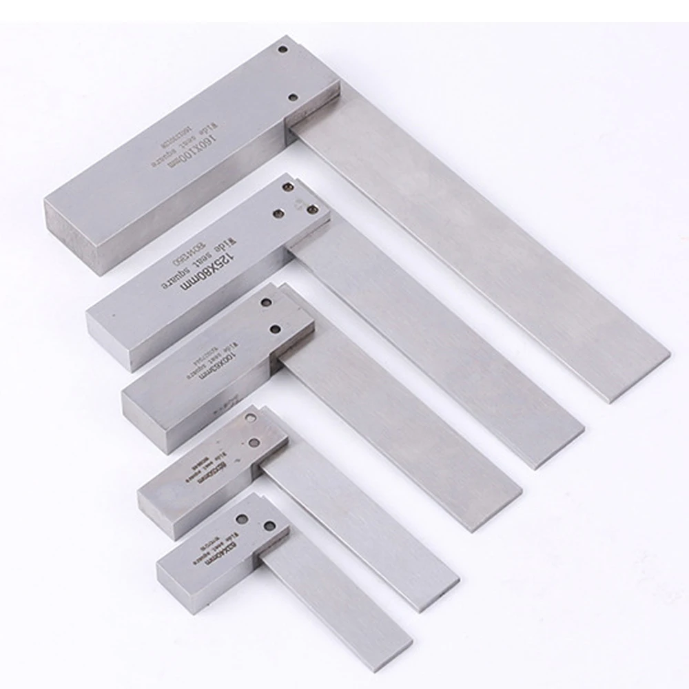 MAKLE Machinist Square 90 Degree Right Angle Engineer Set Precision Ground Steel Hardened Angle Ruler Gauge Square Protractor